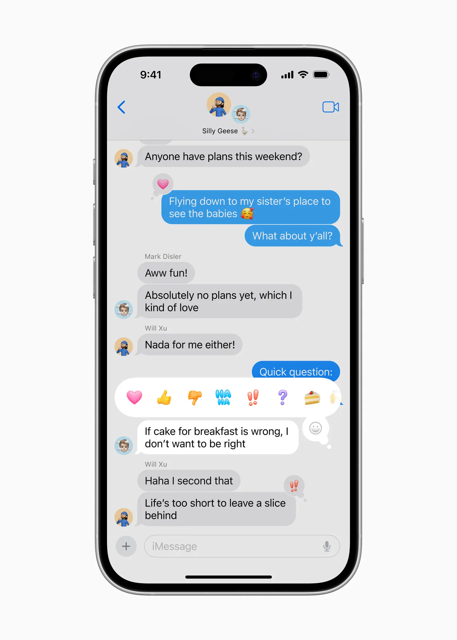 iOS 18 Messages Tapbacks