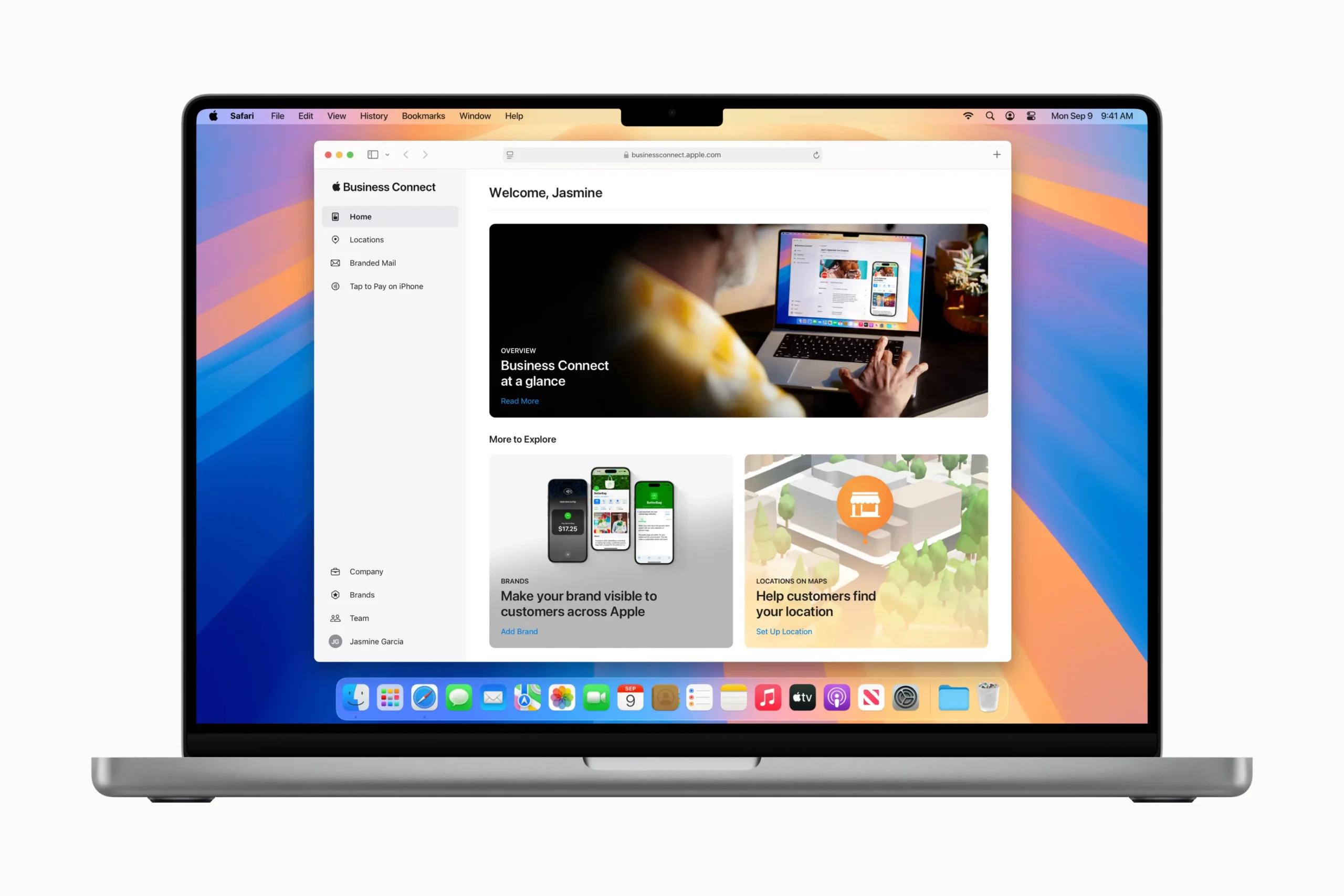 Apple Business Connect homepage
