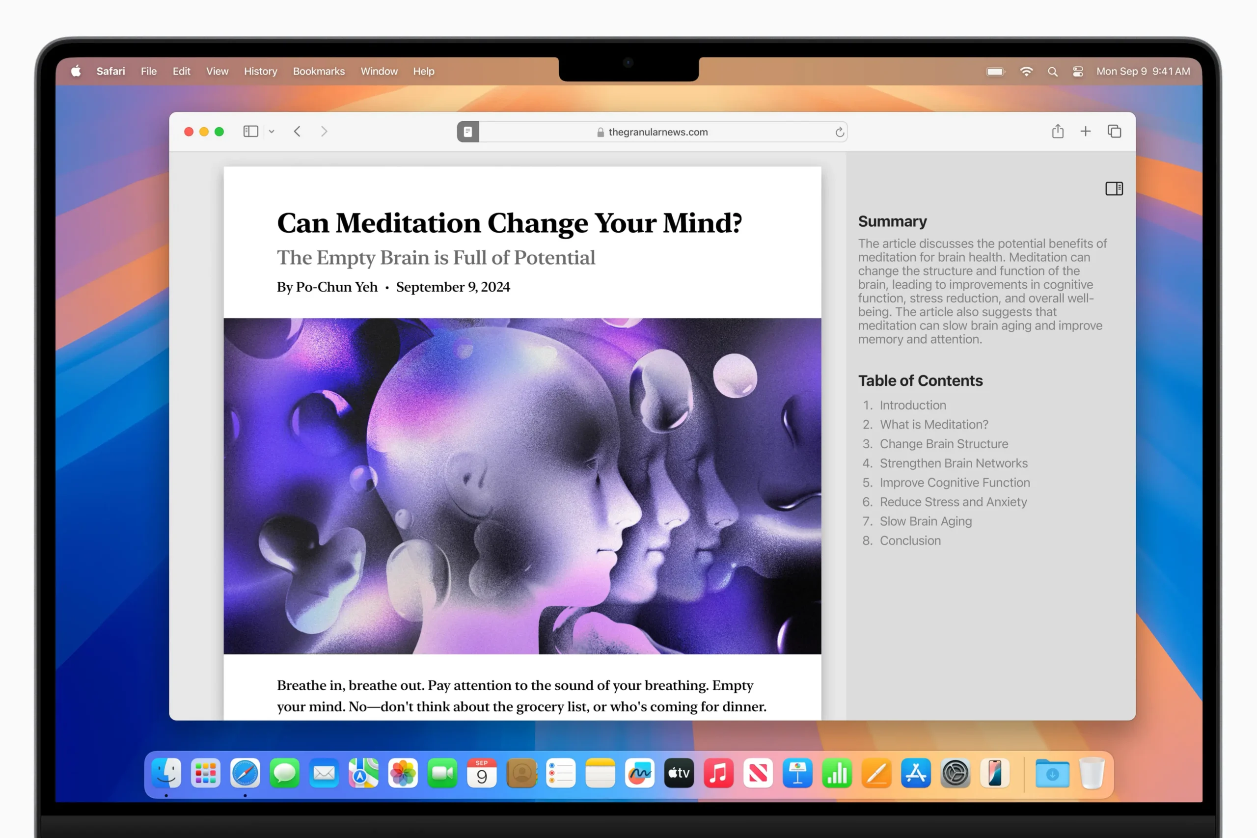 macOS Sequoia Safari Reader