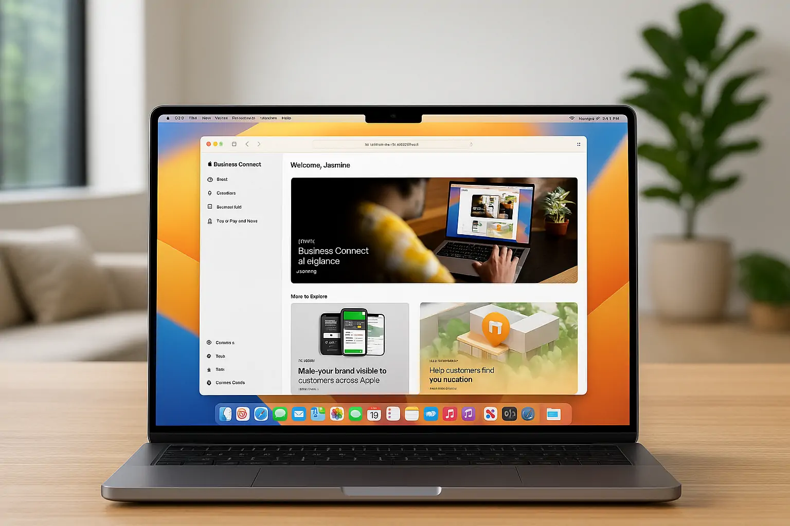 Apple Business Connect homepage hero