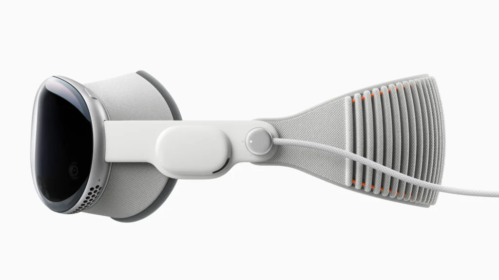 Apple Vision Pro profile with power cable