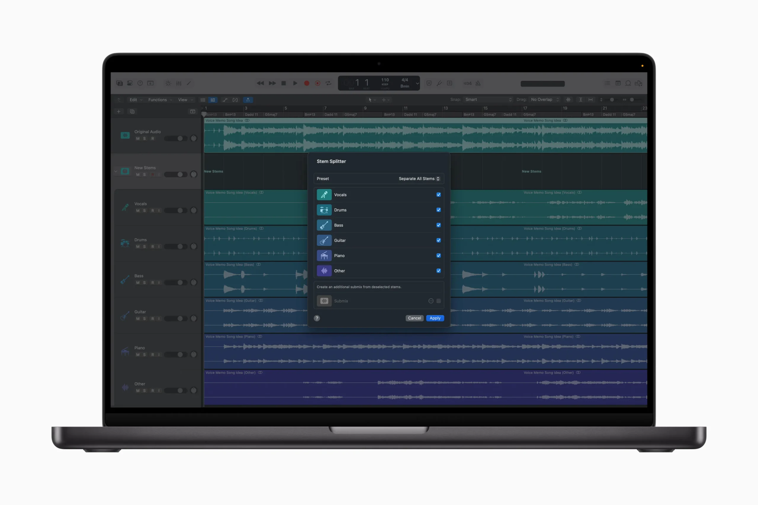 Apple Logic Pro Stem Splitter