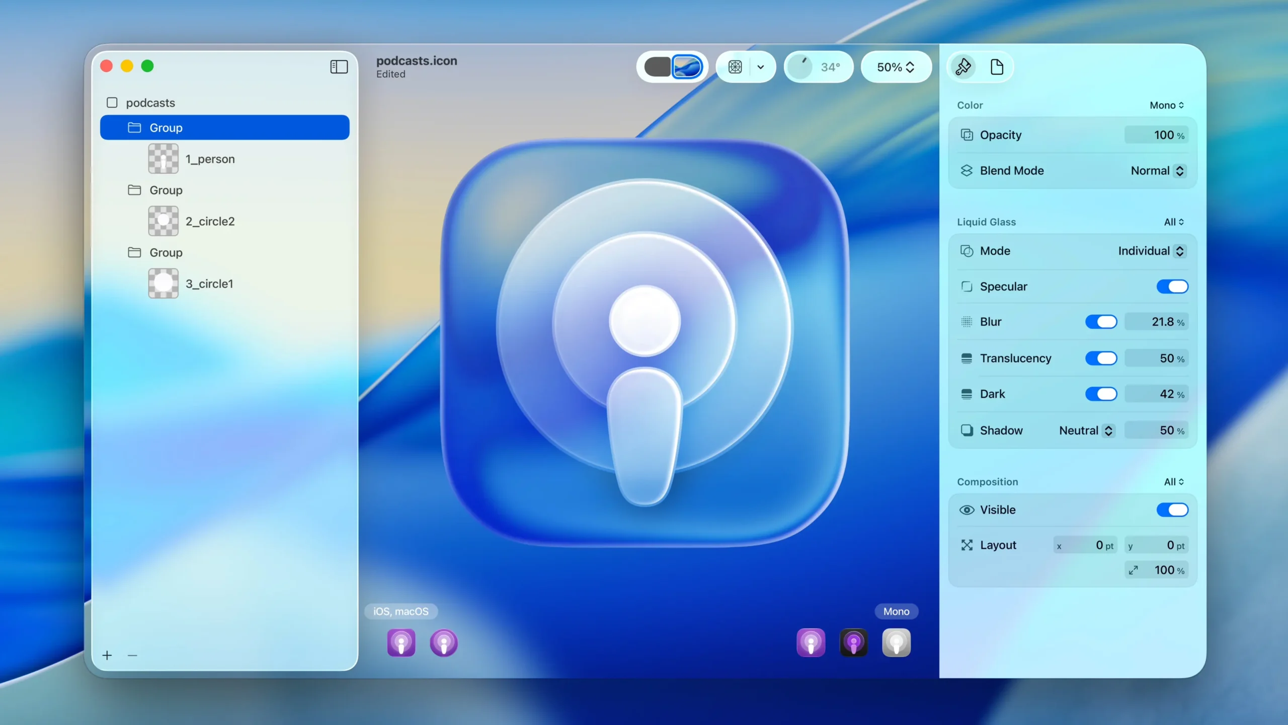 Icon Composer Liquid Glass
