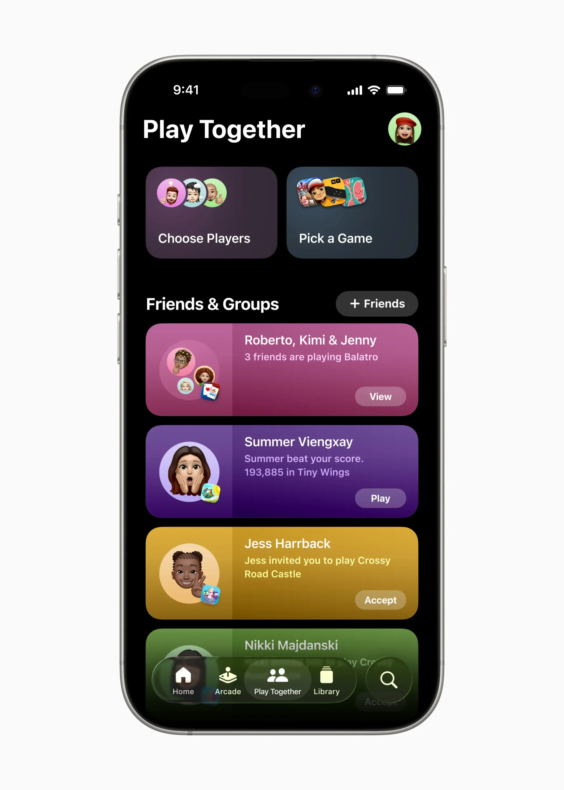 iOS 26 Games app Play Together