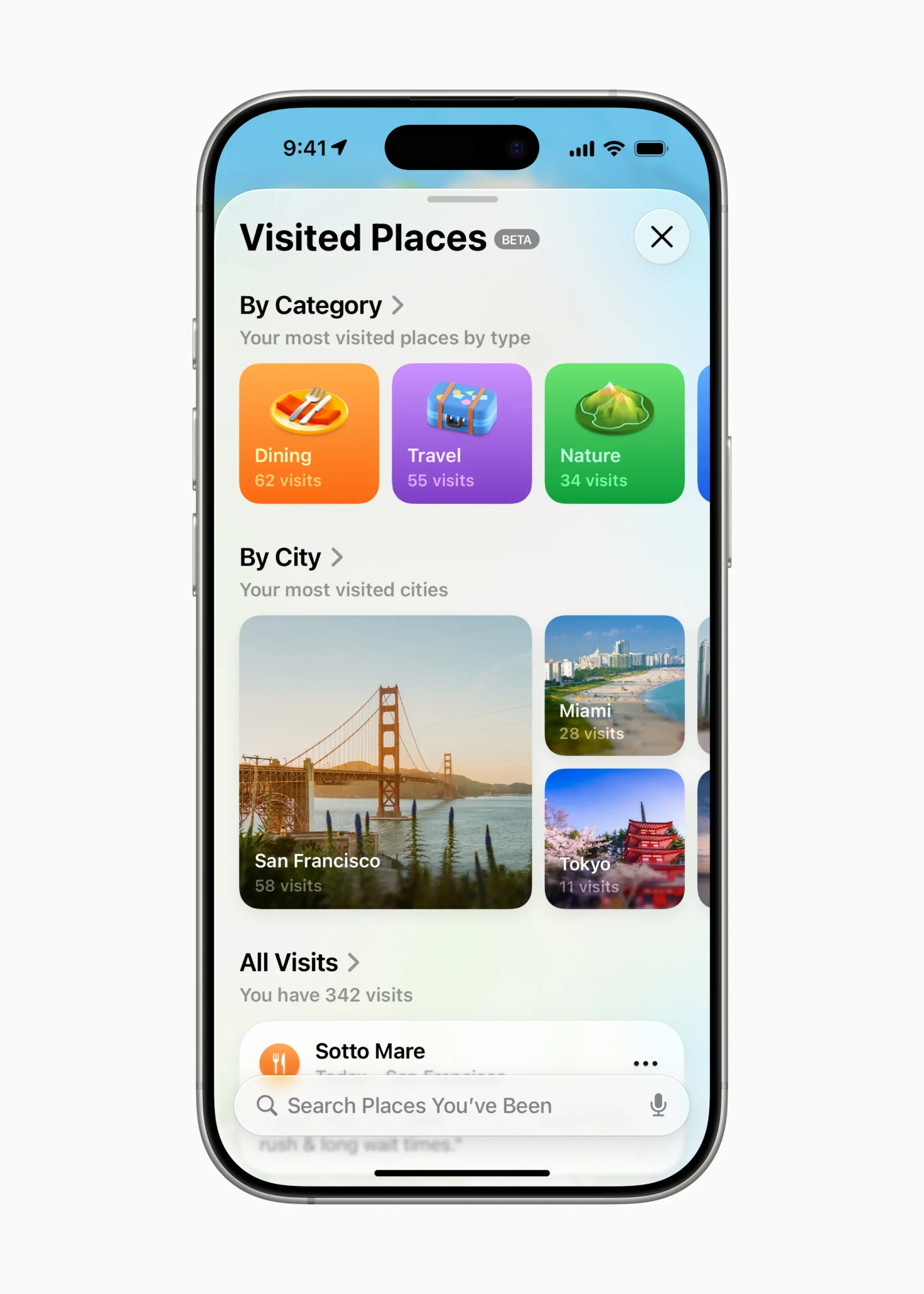 iOS 26 Apple Maps Visited Places