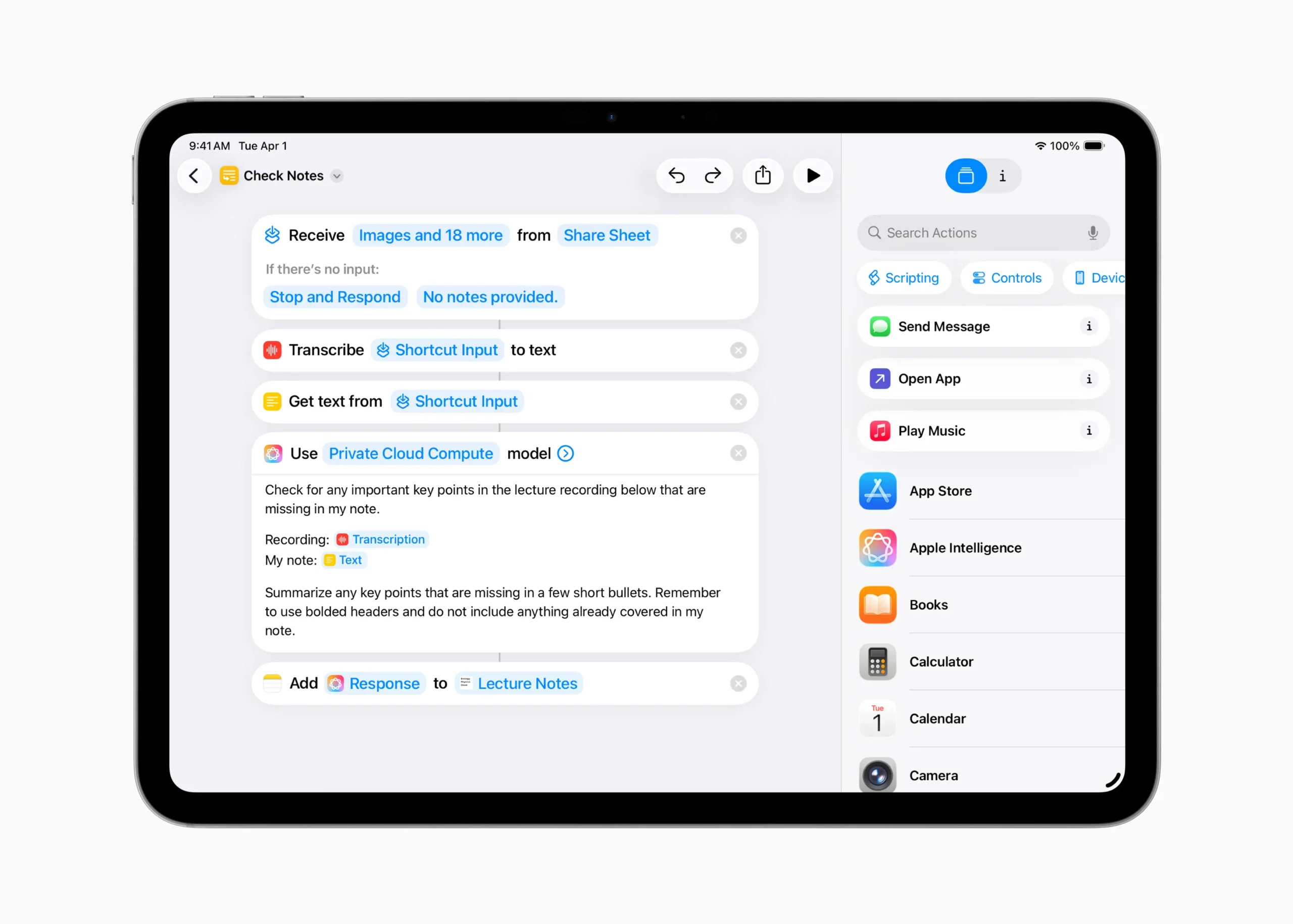 iPadOS 26 Shortcuts
