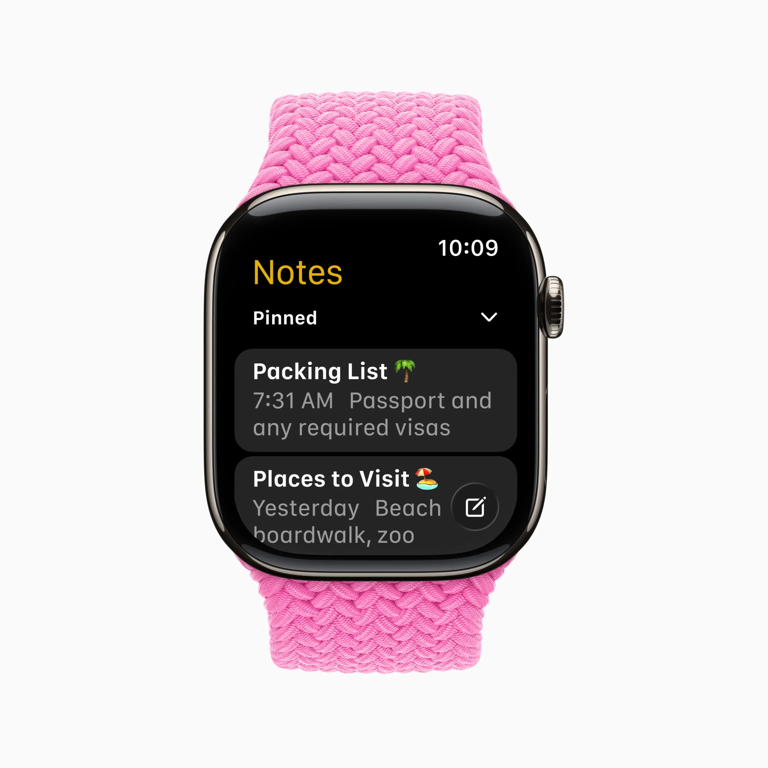 watchOS 26 Notes app