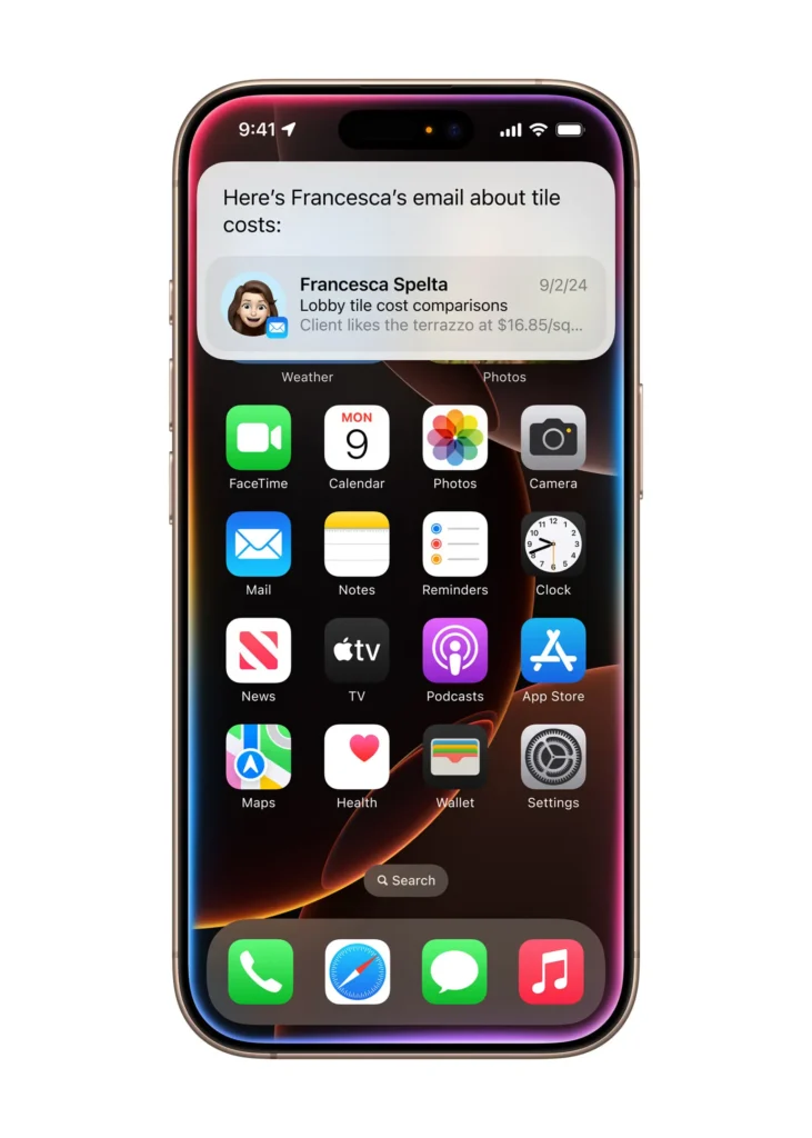 Apple iPhone 16 Pro Apple Intelligence Personal Context 2