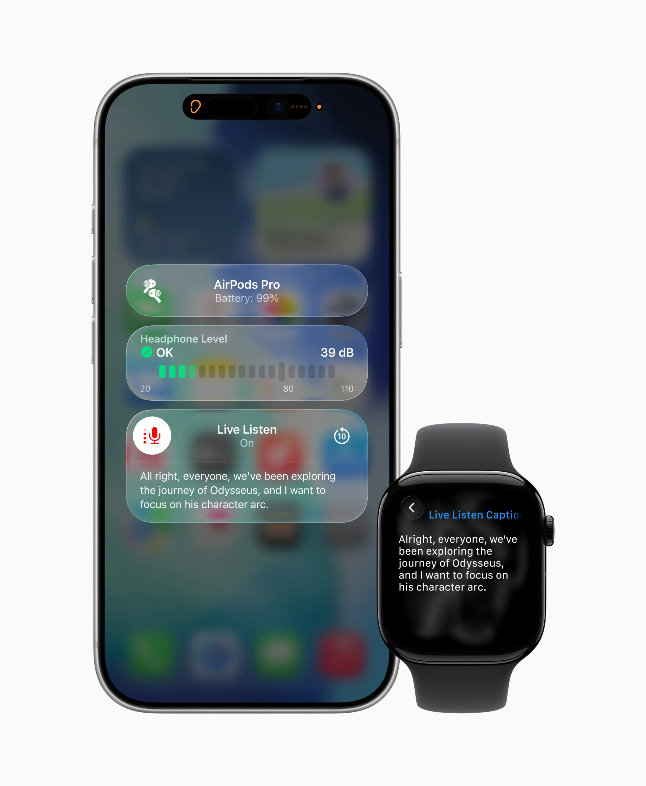 iOS 26 Listen controls and Live Captions